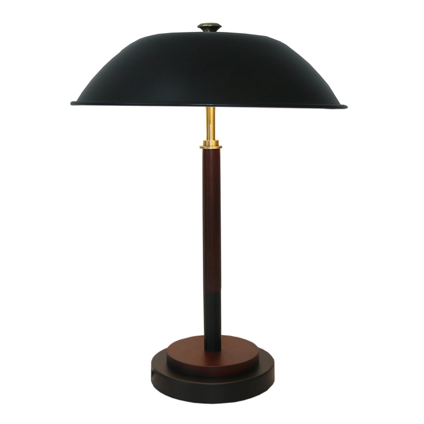 Cosmiclume Black Umbrella Shaped Table Lamp - Walnut - Bronze