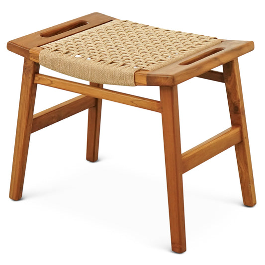 Grit Rustic Solid Wood Frame Loom Stool