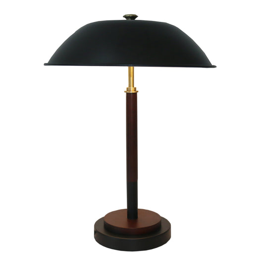 Cosmiclume Black Umbrella Shaped Table Lamp - Walnut - Bronze